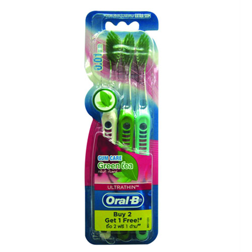Oral B Ultra Thin Green Tea Soft 3 Brushes