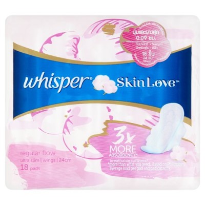 Whisper Skin Love Ultra Slim Regular Wing 18's